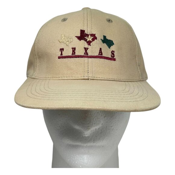 Texas Embroidered Tan Baseball Hat Cap Strapback Vintage State Exp Headwear - Picture 10 of 13